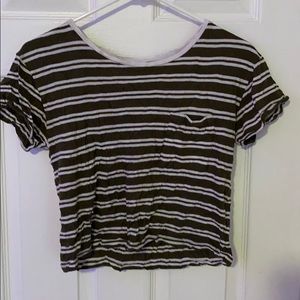 Stripped Cropped Shirt